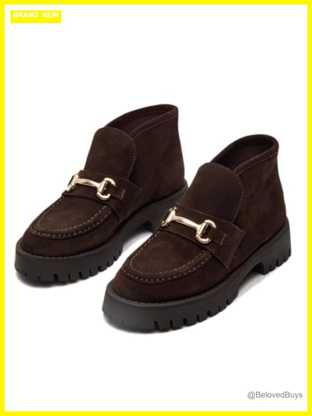 Platform Ankle Boots Chunky Heel Loafer Booties Slip On